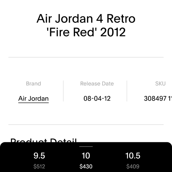 Jordan Retro 4 fire 🔥 mens size 10 - Picture 11 of 15